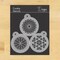 Retro Circle Cookie Stencil Set | C831 by Designer Stencils | Cookie Decorating Tools | Baking Stencils for Royal Icing, Airbrush, Dusting Powder | Reusable Plastic Food Grade Stencil for Cookies | Easy to Use & Clean Cookie Stencil